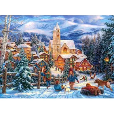 Puzzle 300 el. Sledding to Town Castorland