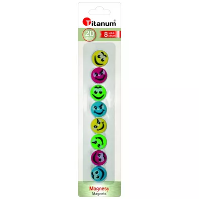 Titanum Magnes okrgy buka Smiley 8 szt.