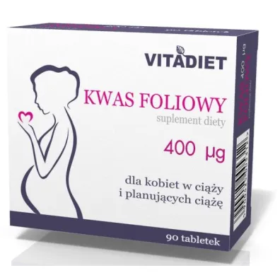 Vitadiet Kwas Foliowy 400Mcg - suplement diety 90 tab.