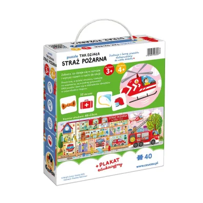 Puzzle CzuCzu 40 el. Tak dzia�a Stra� po�arna Bright Junior Media