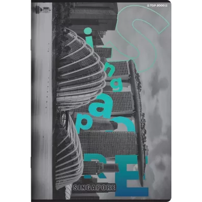 Top-2000 Zeszyt City A5 z marginesem Linia, 9 mm, margines 60 kartek