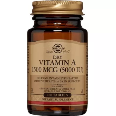 Solgar Dry Vitamin A 5000 IU 1500 mcg Suplement diety 100 tab.