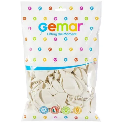 Godan Balony metaliczne per�owe bia�e 30cm
