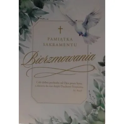 Pan Dragon Karnet B6 Bierzmowanie - li�cie i go��b K.B6-2015
