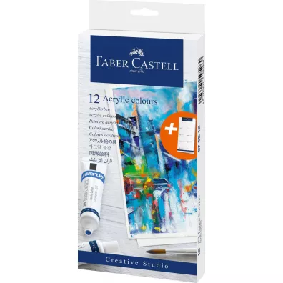 Faber-Castell Farby akrylowe w tubkach 12x20ml