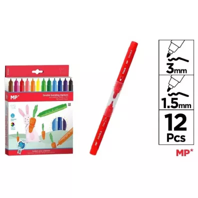 Mp Main Paper Flamastry podwjne zcze 12 kolorw