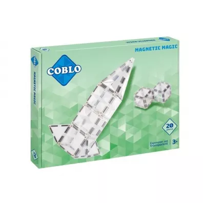 Magnetyczne klocki konstrukcyjne Transparent 20el.