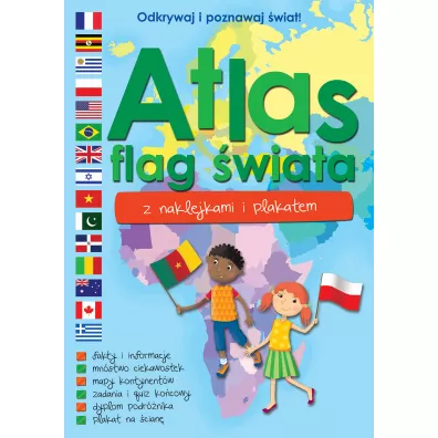 Atlas flag �wiata z naklejkami i plakatem