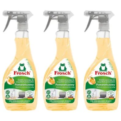 Frosch �rodek czyszcz�cy do wszystkich powierzchni pomara�czowy Zestaw 3 x 500 ml