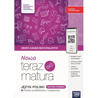 Pakiet Matura 2026: Nowa Teraz matura. Vademecum. Poziom podstawowy: J�zyk polski i Matematyka, Nowa Teraz matura. Zbi�r zada� maturalnych: J�zyk polski. Matura pisemna. Poziom podstawowy i rozszerzony, Matematyka. Poziom podstawowy