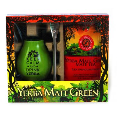 Mate Green Zestaw prezentowy Yerba Mate Mas Energia Guarana + luka zielona 400 g