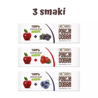 Porcja Dobra Przekska truskawka jeyna liwka MIX smakw 24 x 16 g