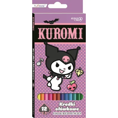 St. Majewski Kredki o��wkowe tr�jk�tne Kuromi 12 kolor�w