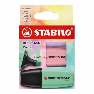Stabilo Zakre�lacz Boss Mini Pastel 3 szt.