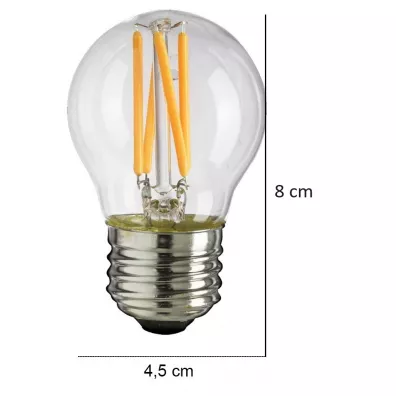 Eko-light arwka Filamentowa LED E27 ciepa G45 5W
