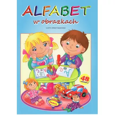 Alfabet w obrazkach + naklejki - Ernest B��dowski