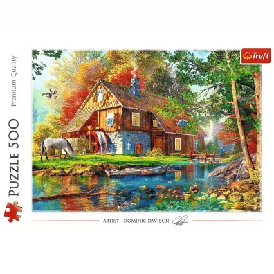 Puzzle 500 Chatka nad rzek TREFL