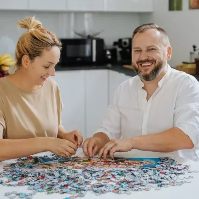 Puzzle 500 Chatka nad rzek TREFL