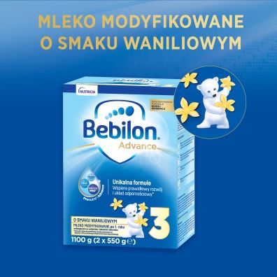 Bebilon 3 Pronutra-Advance Mleko modyfikowane po 1. roku ycia o smaku waniliowym 1100 g