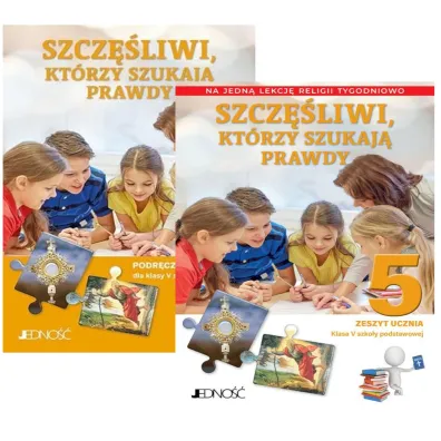 Pakiet Szcz�liwi, kt�rzy szukaj� prawdy. Podr�cznik i Zeszyt �wicze� do religii dla klasy 5 szko�y podstawowej