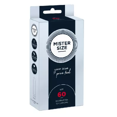 Mister Size Condoms prezerwatywy dopasowane do rozmiaru 60mm 10 szt.