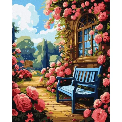 Ideyka Malowanie po numerach - Kwiatowy ogr�d 40x50cm