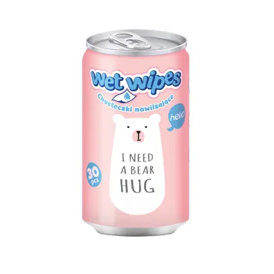 Chusteczki nawil�aj�ce w puszce Astra Care Misie mix 30 szt.