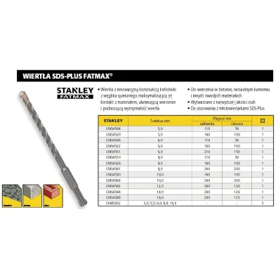 Stanley Wiert�o SDS 8 x 110mm Fatmax