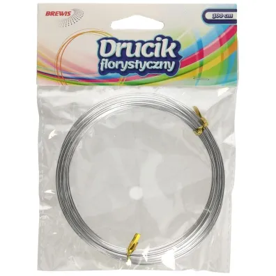 Brewis Druciki florystyczne srebrne 3m x 2 mm
