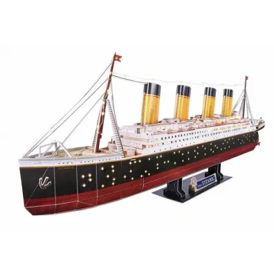 Puzzle 3D 246 el. Titanic LED Cubic Fun