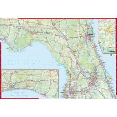 Florida road and tourist map 1:800 000 laminat