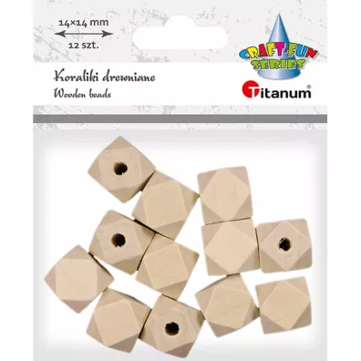Hasta Koraliki drewniane kostki �ci�te 12 szt.