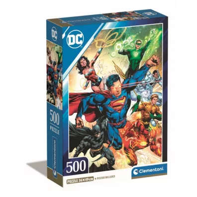 Puzzle 500 el. Compact Dc Comics Justice League Clementoni