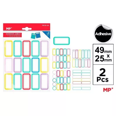 Mp Main Paper Naklejki imienne 2 arkusze 49x25mm