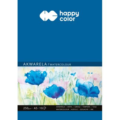 Happy Color Blok akwarelowy ART, biay, A5, 250g, 10 arkuszy 250 g 10 kartek