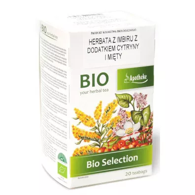 Apotheke Herbatka imbirowa z cytryn� i mi�t� 20 x 1,5 g Bio