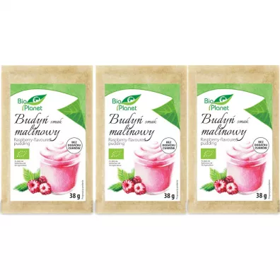Bio Planet Budy� o smaku malinowym Zestaw 3 x 38 g Bio