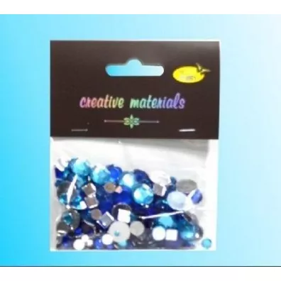 Galeria Hobby Elementy kryszta�kowe niebieskie 4-12 mm, 25g