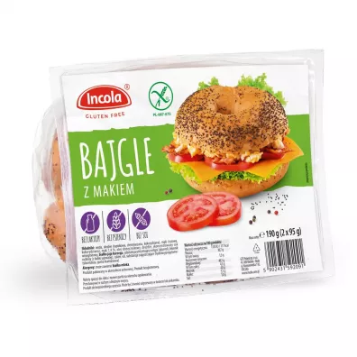 Incola Bajgle z makiem bezglutenowe 2 x 95 g