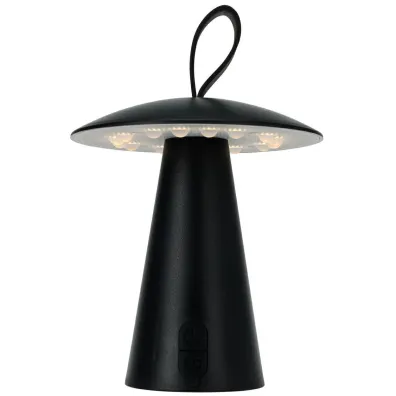 H&S Decoration Lampa stoowa USB LED czarna 17 cm