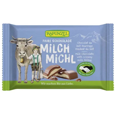 Rapunzel Czekolada mleczna z nadzieniem mlecznym dla dzieci 100 g Bio