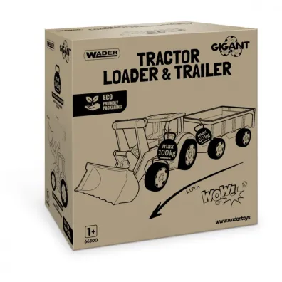 Gigant traktor �adowarka z przyczep� 66300 Wader
