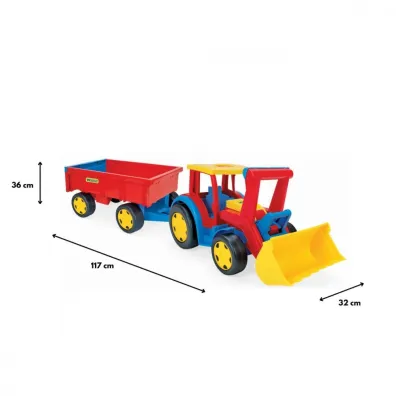 Gigant traktor �adowarka z przyczep� 66300 Wader