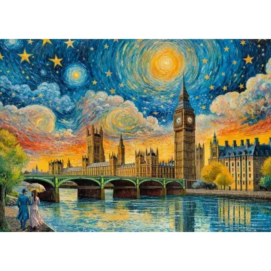 Puzzle 1000 el. Impressionist Sky over London CherryPazzi