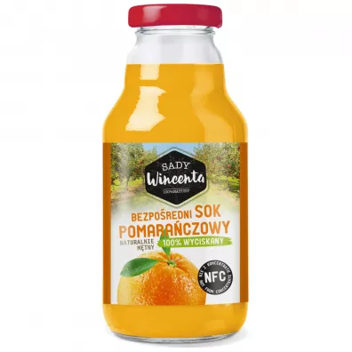 Sady Wincenta Sok 100% pomara�czowy naturalnie m�tny t�oczony NFC 330 ml