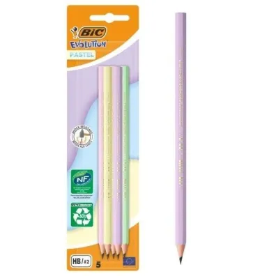 Bic O��wek Evolution Pastel bez gumki 5 szt.