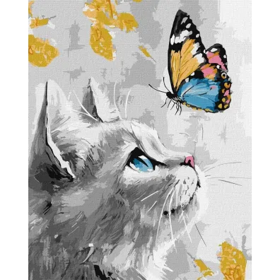 Ideyka Malowanie po numerach - Marzycielskie Koci�tko 40x50cm