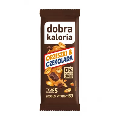 Dobra Kaloria Baton daktylowy orzeszki & czekolada bez dodatku cukrw 35 g