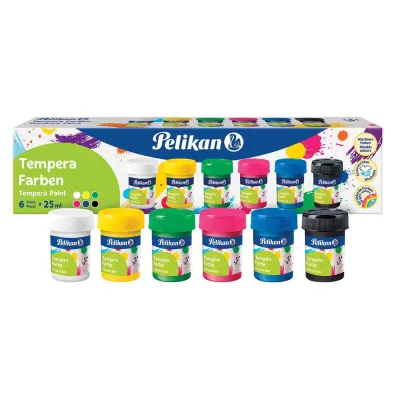 Pelikan Farby plakatowe Tempera 6 kolor�w