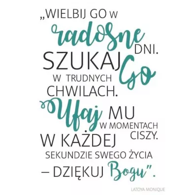 Kartka skadana Wielbij go w radosne dni
